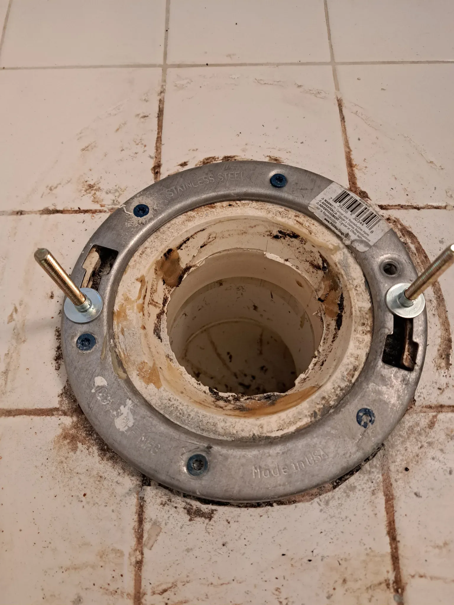 Toilet Flange repair — after