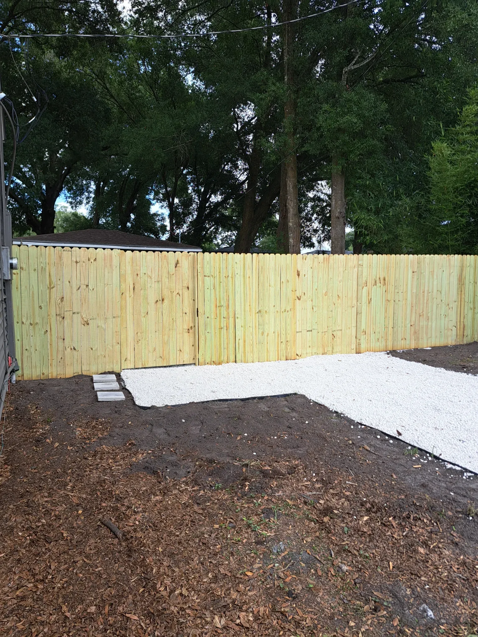 Fence installation — after